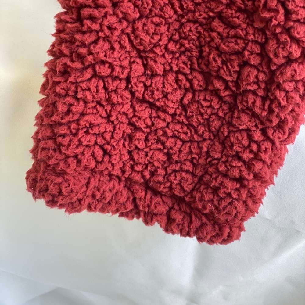 NWT High Neck Teddy Fleece maroon cuddly XL - Picture 6 of 11